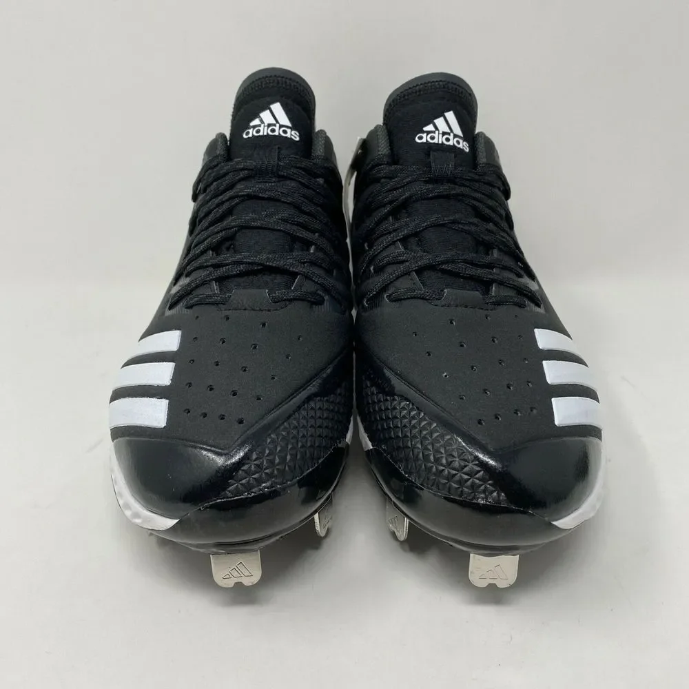 Adidas Icon Bounce Low Metal Softball Cleats Womens size 7.5 Black‎ white CG5189